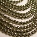 Pyrite - 8 mm faceted round beads -1 full strand - 48 beads - A quality