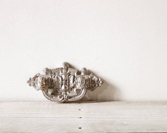 French vintage drawer pull handles, Three huge metal handles