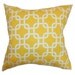 16x16 Yellow Lattice Decorative Lumbar Pillow Cover - Same Fabric Both Sides