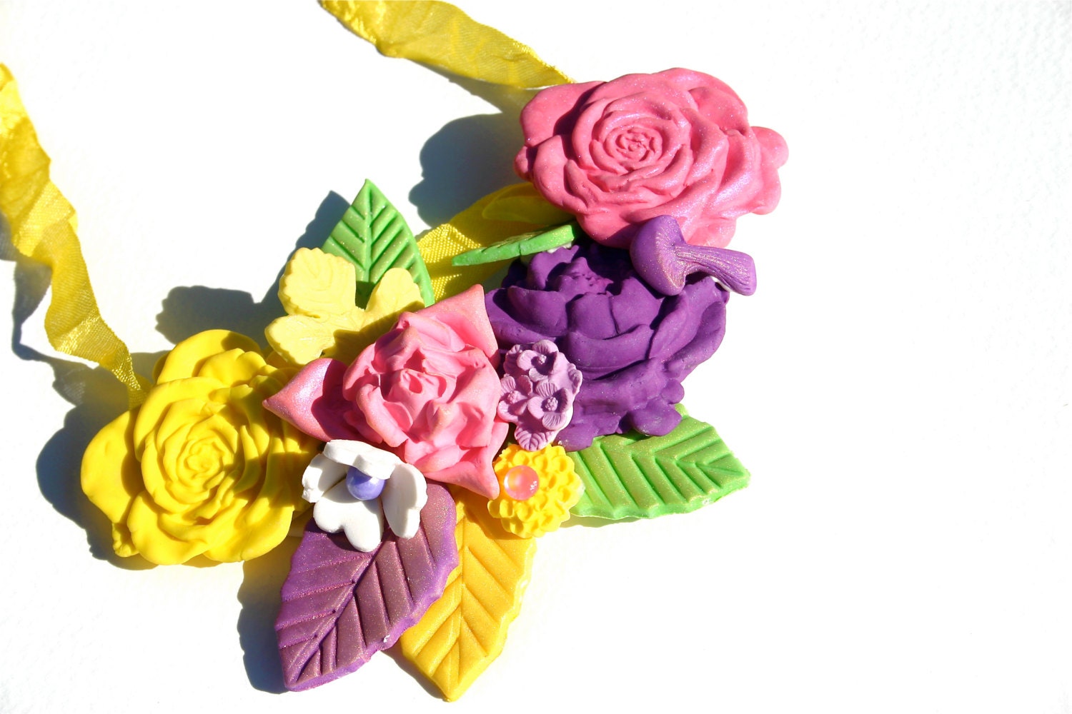 Candy Necklace, Vintage Inspired, 1 Colorful Mixed Fruit Tart - Valentine Gift / Valentine Jewelry -as seen on brides.prestonbailey.com