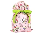 Pink Cloth Birthday Bag with Recycled Ribbon