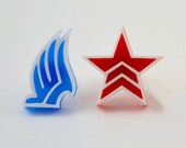 Mass Effect Paragon Renegade Stud Earrings - Laser Cut Acrylic