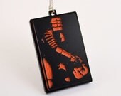 Dead Space Isaac Clarke with Plasma Cutter Pendant Necklace  - Laser Cut Acrylic - Video Game Pendant