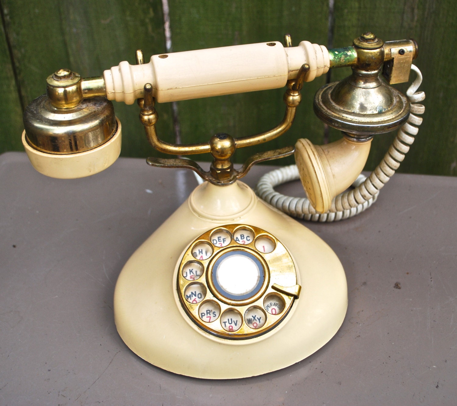 vintage princess phone ivory rotary classic telephone by mkmack