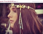 MEMORIAL DAY SALE Mermaid Love Gemstone and Feather Natural Headband