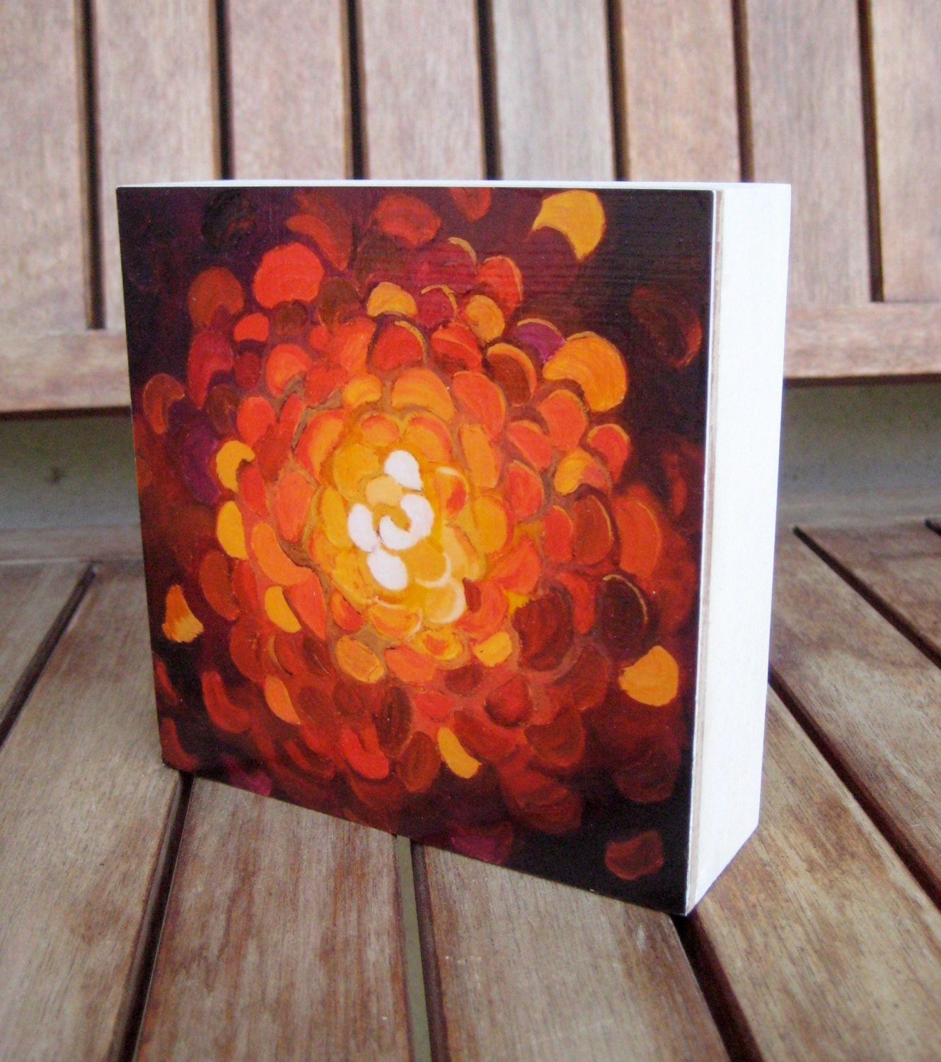 MARIGOLD Fine Art print GRADUATION GIFT- 5x5 Mounted print on Wood Panel