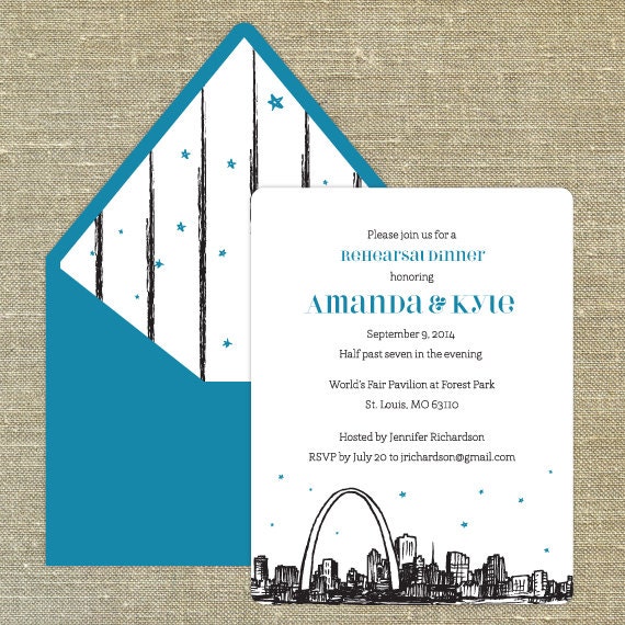 St Louis Skyline- any occasion invitation