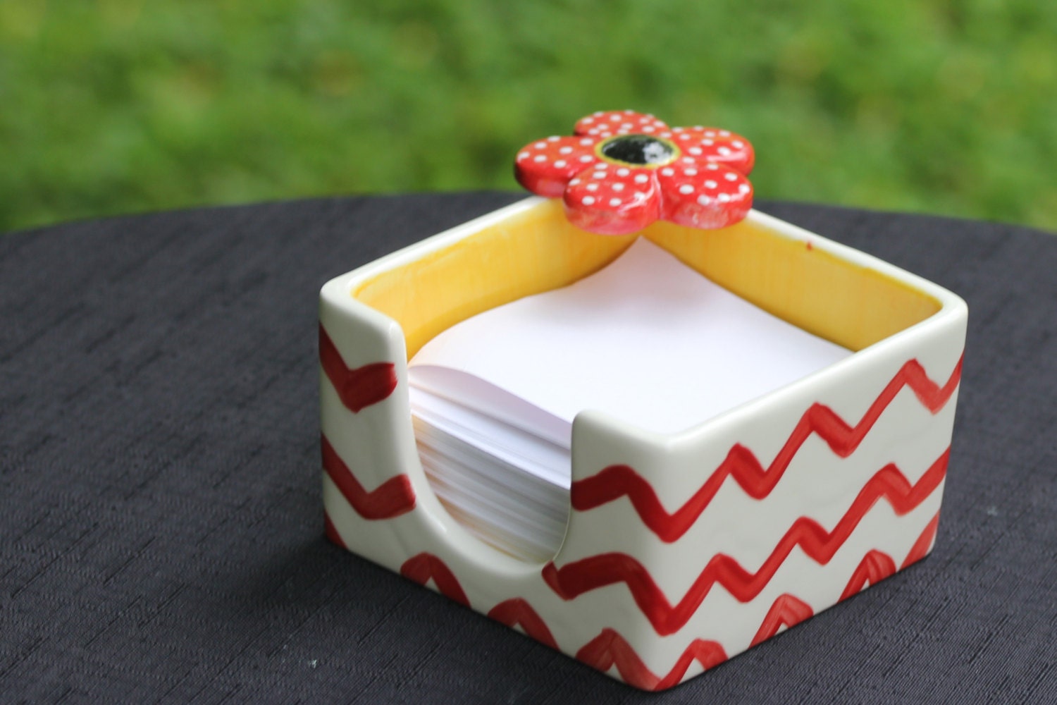Flower -Chevron note holder