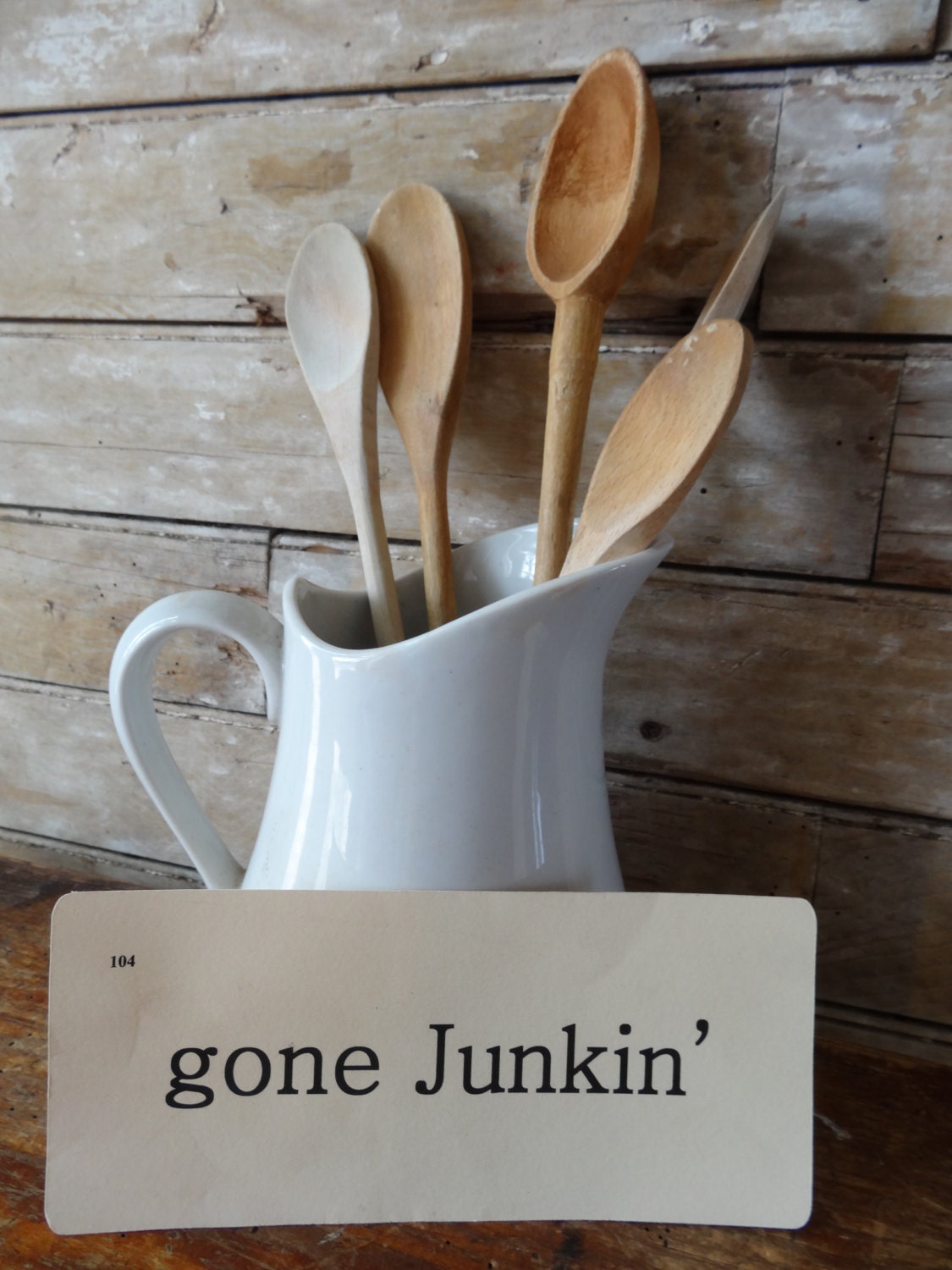 Vintage Wooden Spoons Set (5)