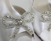 Rhinestone Crystal Bow Shoe Clips Wedding Accessory