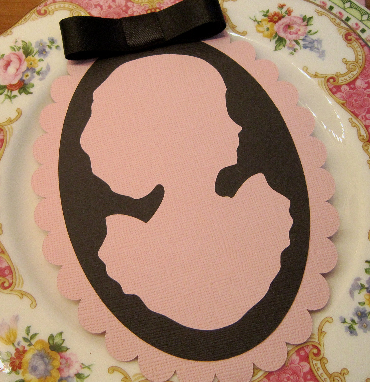 Valentine card Handmade Cameo