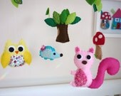 Rainbow Woodland and Wee Critter Friends Baby Mobile