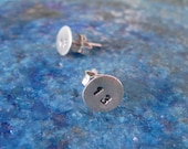 Lucky 13 custom number stud earrings in sterling silver - good luck studs