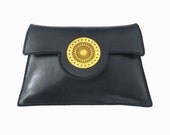 Mini Blue Enamel Pleather Clutch. Evening Woman Purse. Wedding / Bridesmaid Hand Bag. Mini First Date Clutch by Raquel Gonzalez on Etsy