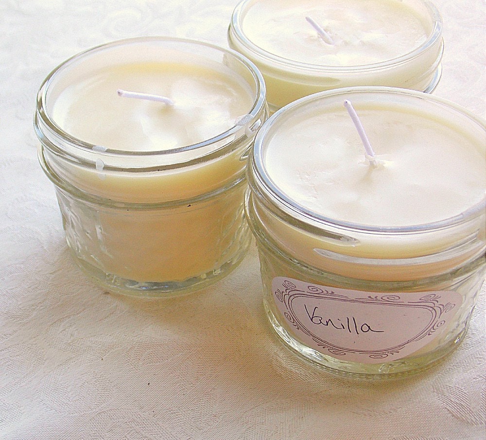 Vanilla Soy Candle 4 Oz Mason Jar Candle Scented By Fionajune 5055