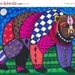 50%  OFF SALE - Bear Art - Black Brown Spirit Power Animal Modern Abstract Folk Art Poster Print of Painting - Mothers Day Gift