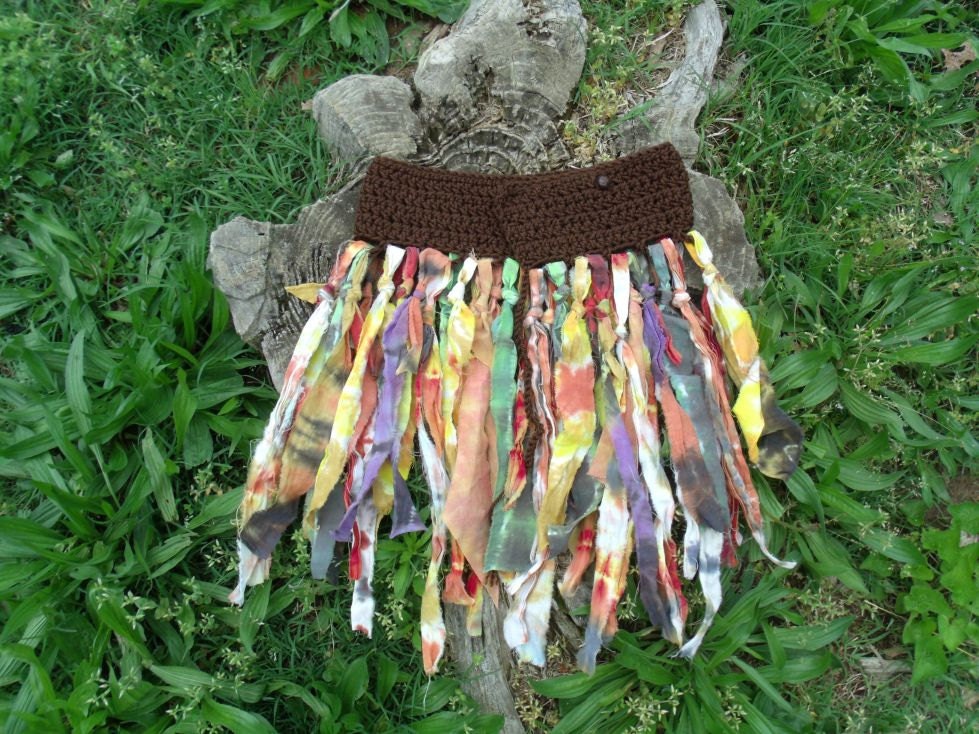 Little Earth Mama Hand Dyed Fairy Wrap Skirt  / Small Dance Skirt/ Unique Up-Cycled Beach /  Yoga Wear