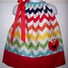 Elmo Pillowcase Dress Rainbow Chevron Perfect for Birthday Primary Zig Zag