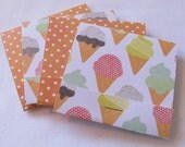Matchbook Notebook / ice cream cones
