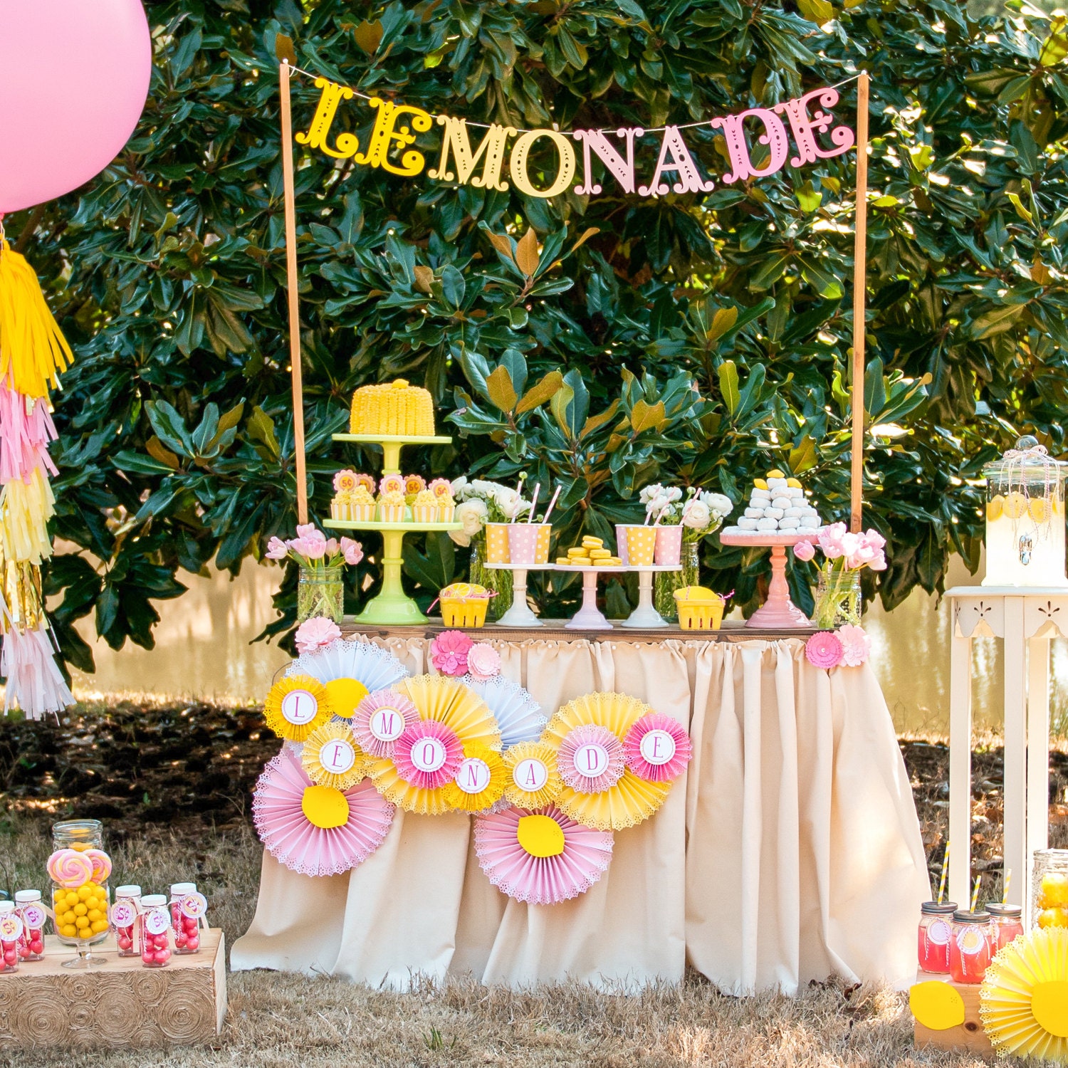 Pink Lemonade Stand Birthday Printable Party - Custom Package Il_170x135