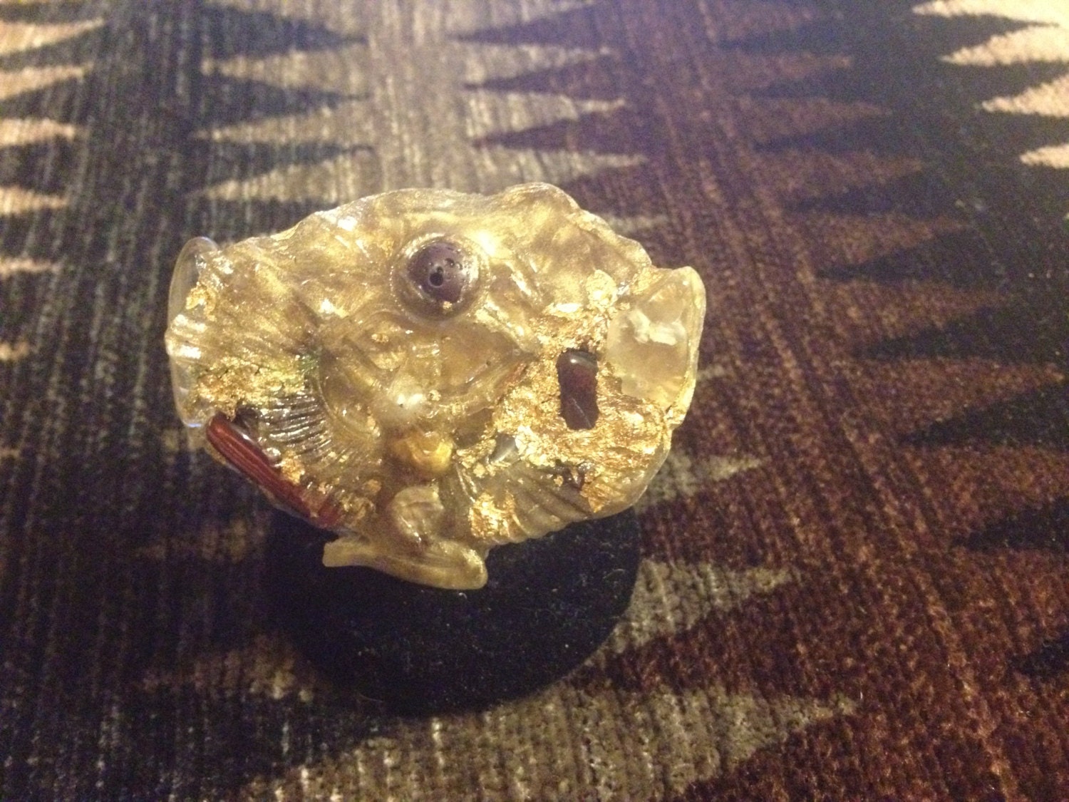 Isis orgone ring gold tiger eye quartz size 7
