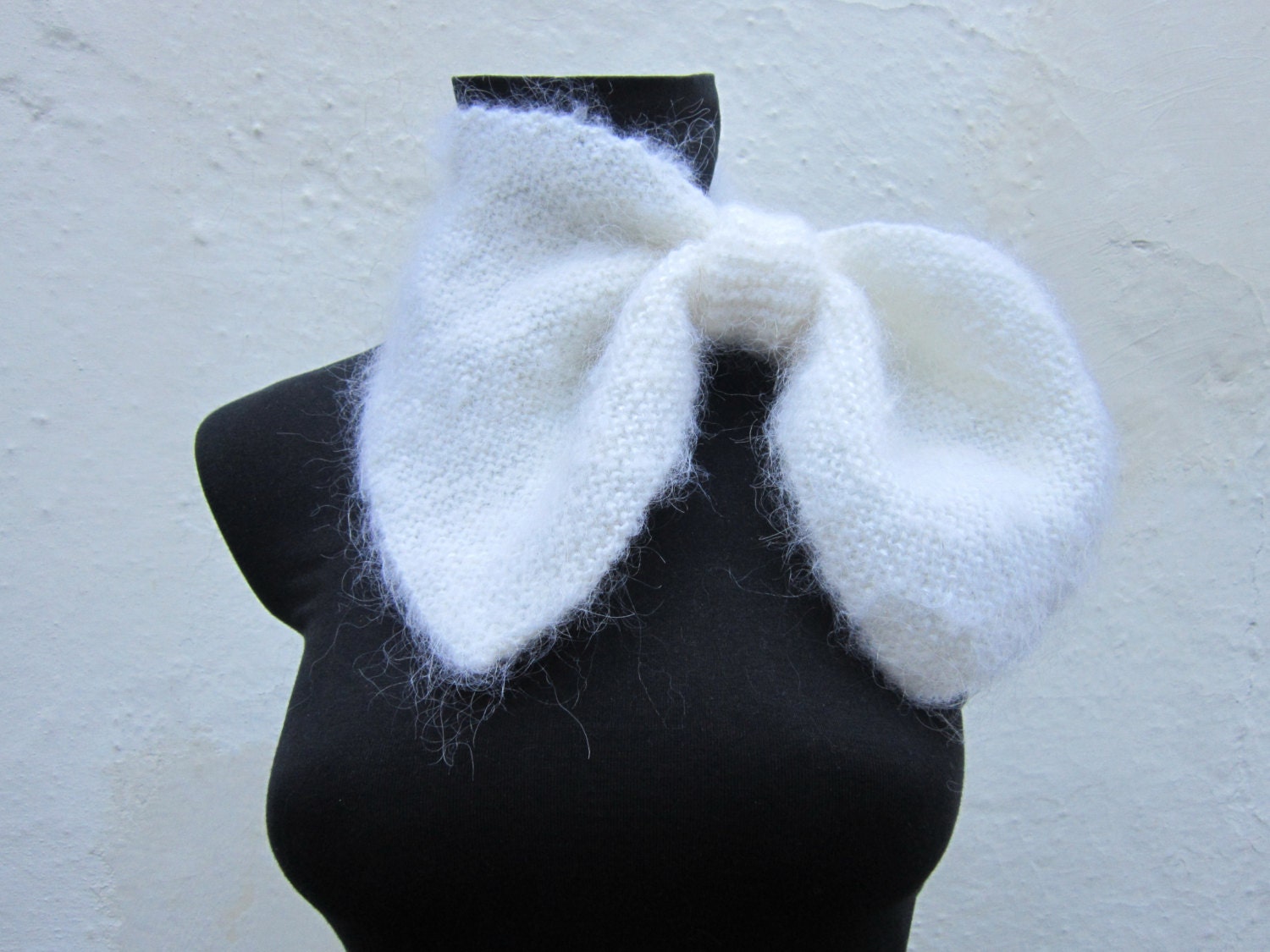 Cowl- Hand Knitted Neck Warmer  - Women  Winter  Accessories White