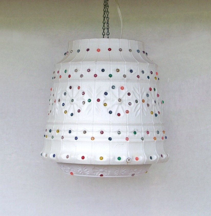 Vintage Lawnware Lite Brite Lamp - RV Swag Lamp