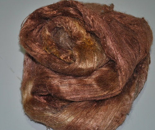 Dyed Tussah Silk Roving, Multicolor ,45 gr.