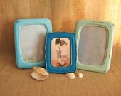 Beach Cottage Frame Collection for Wedding or Home Decor / Shabby Frames in Beach House Colors