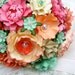 Peach and Mint Green - Paper Bouquet - Customize your Style and Colors - Made To Order