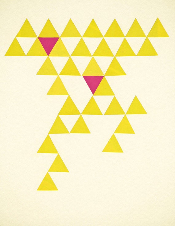 20% SALE Retro Wall Art, Minimalist Art, Geometric Art Print, Giclee Print - Collapse