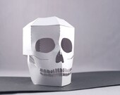 halloween skull popup  card in silver or gold or colour of your choice
