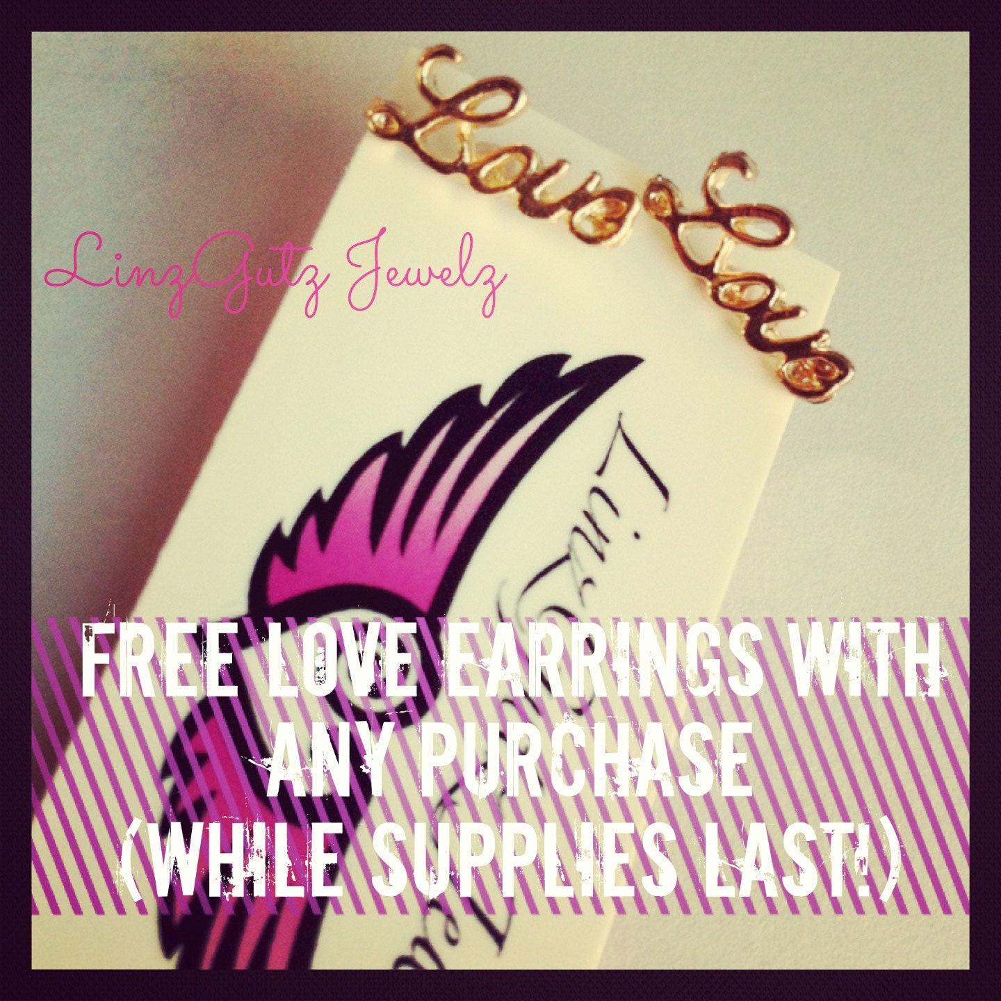 Gold Love Earrings 