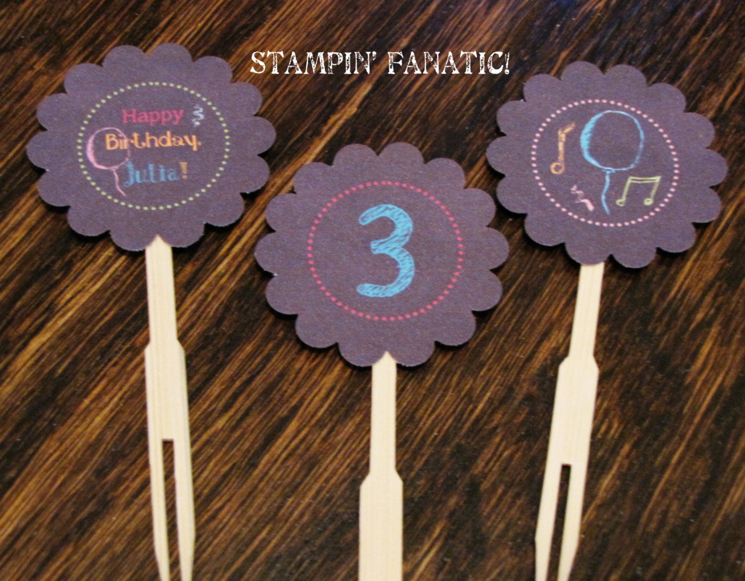 Chalkboard Doodle Collection: Set of 12 Cupcake Toppers. Chalkboard. Colorful. Chalkboard Party. Art Birthday. Il_570xn