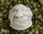 White Hand Carved Caricature Golf Ball