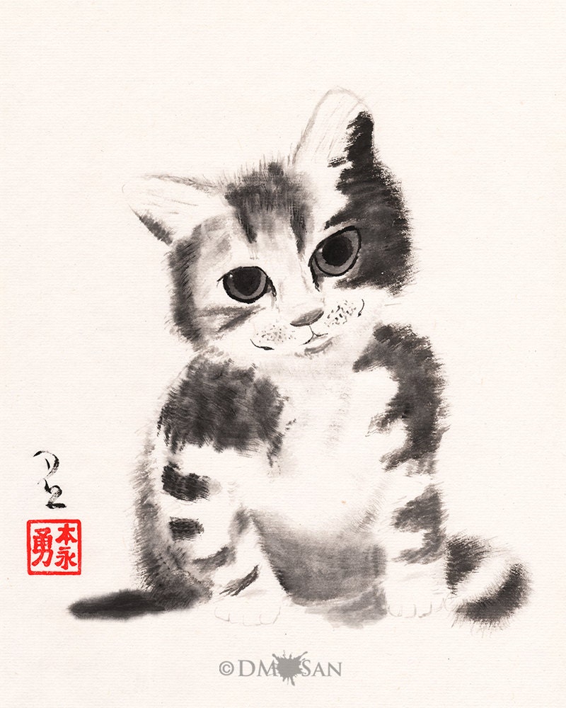 Sitting Kitty 8x10 (Print)