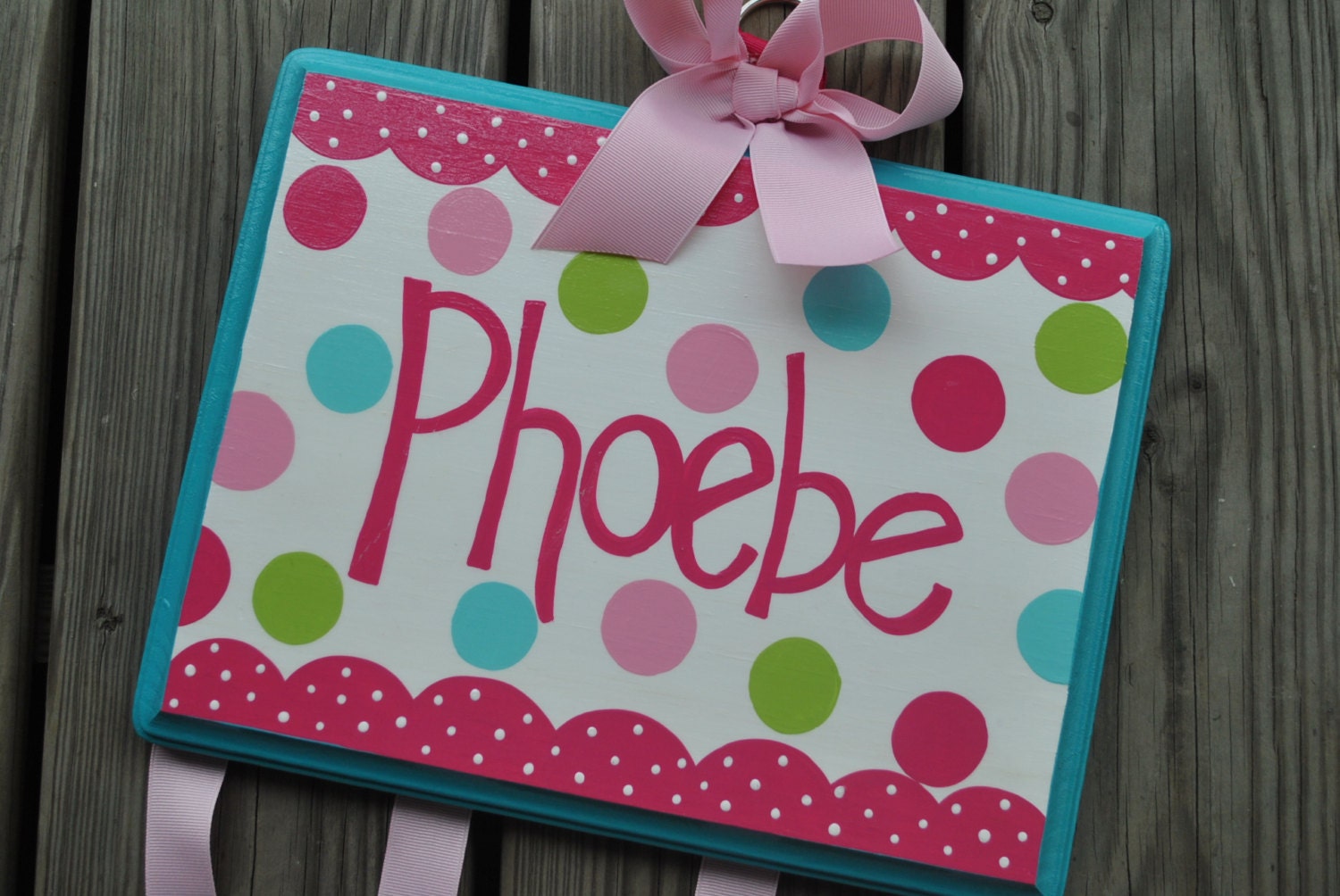 Hairbow Holder - CANDYLAND - XLarge - Handpainted and Personalized Bow Holder