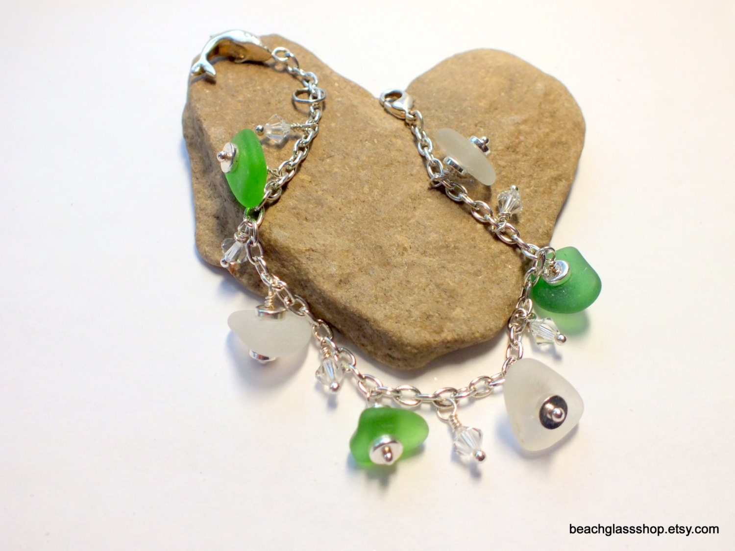 Sea Glass Beach Glass Bracelet Lake Erie Cleveland Beach