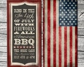 Vintage Flag Invitation