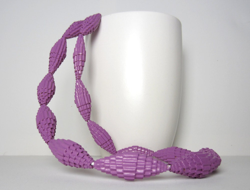 African violet: Drop Earrings - made of cardboard