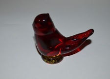 cardinal glass figurine