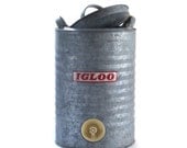 Vintage 5 Gallon Galvanized Metal Igloo Cooler