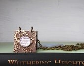 Wuthering Heights Book Necklace Steampunk Styled - NOTES FROM The MOORS - Ooak Etsy uk