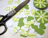 Spring Green DIY Paper Circle Die Cut Flowers and Heart Confetti Paper Punches