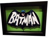 Batman Comic Art TV Show Bat Symbol 3D Pop Art 1966 logo