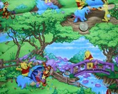 Pooh and Pals Scenic  Fabric by the Yard Winnie the Pooh and Pals Scenic