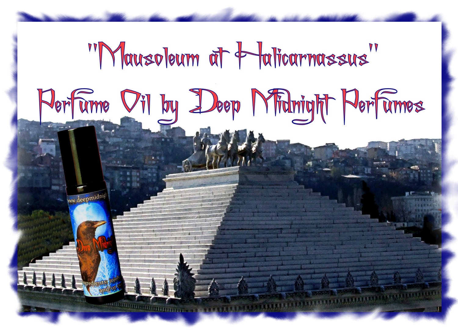 Mausoleum at Halicarnassus: Perfume Oil, ancient perfume, Seven Wonders Perfume Collection, neroli attar, champaka, narcissus, vanilla bean