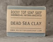 Dead Sea Clay Soap - All Natural Soap, Handmade Soap, Unscented Soap, Cold Process Soap, Vegan Soap