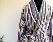 ORGANIC BATHROBE Unisex Medium %100 Natural Cotton Turkish BathRobe Hand Woven Turkish Cotton Bath,Beach,Handmade Eco Friendly