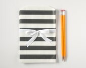 Black & White Striped Bitty Bags (set of 10)